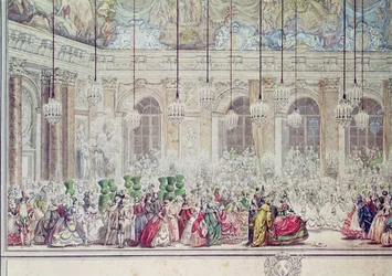 The Masked Ball at the Galerie des Glaces on the Occasion of the Marriage of the Dauphin to Marie-Therese, 17th February 1745 (detail)